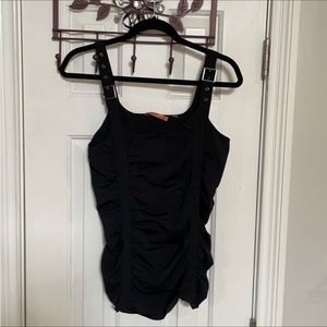 Essendi Black Bodycon Top w/ Adjustable Buckles